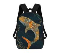 sinyumoney Whale Shark Kintsugi Art Mochila Escolar, Mochila Infantil Para Niños Y Adolescentes, Regalos, Mochilas De Día Con Impresión 3D, Mochila Escolar, Mochila Para Libros 17inch