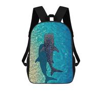 sinyumoney Whale Shark Stained Glassed Mochila Escolar Impresa En 3D Para Niños Mochilas De Viaje De Alta Capacidad Bolsas Para Libros Mochila Escolar Para Niños Mochila 17inch
