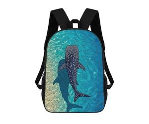 sinyumoney Whale Shark Stained Glassed Mochila Escolar Impresa En 3D Para Niños Mochilas De Viaje De Alta Capacidad Bolsas Para Libros Mochila Escolar Para Niños Mochila 17inch