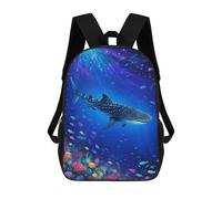 sinyumoney Whale Shark Underwater Mochila Infantil, Mochila Escolar Impresa En 3D, Mochila Para Niños Y Niñas, Mochila Escolar Ajustable Para La Escuela Primaria 17inch