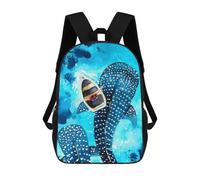 sinyumoney Whale Shark Watercolor Mochilas Para Niños Mochila Escolar Mochila Escolar Impresa En 3D Para Niños Estudiantes De Primaria Y Secundaria 17inch