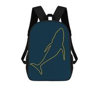 sinyumoney Whale Silhouette Popart Mochila Escolar Para Niñas Y Niños, Mochilas De Gran Capacidad, Mochilas Ligeras Para Niños Y Estudiantes 17inch