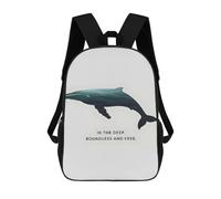 sinyumoney Whale Silhouette with Ocean Mochila Escolar Impresa En 3D Para Niños Mochilas De Viaje De Alta Capacidad Bolsas Para Libros Mochila Escolar Para Niños Mochila 17inch