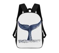 sinyumoney Whale Tail Illustration Mochila Escolar Mochila Para Niñas Y Niños Mochilas De Gran Capacidad Mochilas Ligeras Para Niños Y Estudiantes 17inch