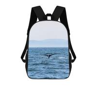 sinyumoney Whale Tail Mochila Escolar Infantil Impresa En 3D Para Niños, Mochilas De Viaje, Bolsas Para Libros, Mochila Escolar Infantil 17inch