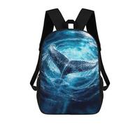 sinyumoney Whale Tail Oceans Deep Blue Mochilas Escolares Ligeras Para Aeropuerto, Estudiantes Universitarios, Mochila Para La Escuela/trabajo/viajes 17inch
