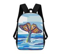 sinyumoney Whale The Butterfly Mochila Infantil Para Niñas Y Niños, Mochila De Día, Escuela Primaria, Perfecta Para La Vuelta Al Cole O Educación Física, Regalos Y Viajes 17inch