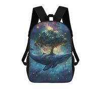 sinyumoney Whale Tree Fantasy Artwork Mochila Escolar, Mochila De Negocios, Mochila Impermeable Para Libros, Para Acampar, Aventuras Al Aire Libre Y Viajes Diarios 17inch