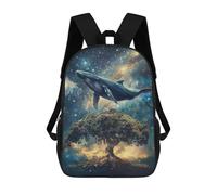 sinyumoney Whale Tree Galaxy Art Print-1 Mochila Escolar Ligera E Informal Para Adolescentes, Niños, Mujeres Y Hombres 17inch