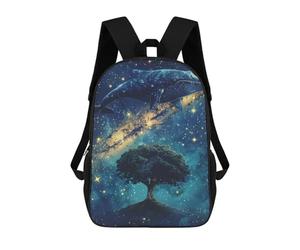 sinyumoney Whale Tree Galaxy Art Print-2 Mochila Escolar Para Secundaria Y Preparatoria. Mochila Informal Para Adolescentes, Chicas, Chicos, Mujeres Y Hombres. 17inch