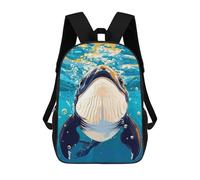 sinyumoney Whale Underwater Illustration Mochila Escolar Para Niñas 17inch Mochila Informal Ligera Para Niños Y Niñas, Ideal Para Estudiantes De Secundaria