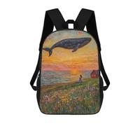 sinyumoney Whale Watching Fantasy - Mochila de viaje para la universidad, para adolescentes, niñas, niños, mujeres y hombres, Estilo:, 17"