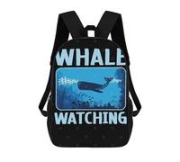 sinyumoney Whale Watching Mochila Ligera Informal Para El Día A Día, Ideal Para La Escuela, Viajes, Trabajo Y Uso Diario 17inch