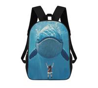 sinyumoney Whale Whisperer Girl Mochila Escolar Informal Para El Día A Día, Para La Escuela, El Trabajo Y Los Viajes Para Hombres Y Mujeres 17inch