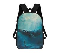 sinyumoney Whale Whispers Boy Dreams Mochila Escolar Impresa En 3D Mochilas Informales Para Niños Mochila Escolar Impresa En 3D Para Niños De Primaria Y Secundaria 17inch