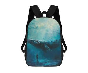 sinyumoney Whale Whispers Boy Dreams Mochila Escolar Impresa En 3D Mochilas Informales Para Niños Mochila Escolar Impresa En 3D Para Niños De Primaria Y Secundaria 17inch
