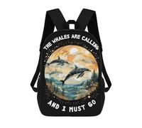 sinyumoney Whales In To The Moon Mochila Escolar Infantil Impresa En 3D, Mochila Informal De Moda Para Niños, Mochila De Viaje De Alta Capacidad Para Libros Para Niños 17inch