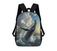 sinyumoney Whales Leap Mochila Escolar Infantil Impresa En 3D Para Niños, Mochila De Viaje De Alta Capacidad, Mochilas Para Libros De 17 Pulgadas Para Niños