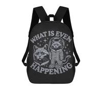 sinyumoney What Is Even Happening - Space Cat Existential Meme Mochila Escolar Resistente Al Agua, Mochila Escolar De Negocios Para Niñas, Niños Y Adolescentes 17inch