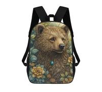 sinyumoney Whimsical Brown Bear Mochila Escolar Mochilas Escolares Para Niñas Y Niños Mochila Con Bolsillo Mochila Escolar De Moda Mochila Infantil 17inch