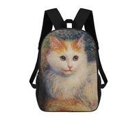 sinyumoney Whimsical Cat Painting Mochila Escolar De 17 Pulgadas Impresa En 3D Mochilas Infantiles Mochila Genial Impresa En 3D Para Niños De Primaria Y Secundaria