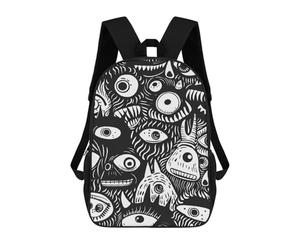 sinyumoney Whimsical Doodle Monster Mochila Escolar Impresa En 3D Mochilas Informales Para Niños Mochila Escolar Impresa En 3D Para Niños De Primaria Y Secundaria 17inch
