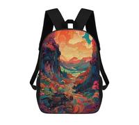sinyumoney Whimsical Forest Sunset -2 Mochila Escolar Impresa En 3D Mochila Escolar De Moda Para Niños Mochilas Para Niños Estudiantes De Secundaria 17inch
