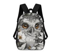sinyumoney Whimsical Golden Eyed Owl Mochila Escolar Para Niños De 17 Pulgadas, Mochila Informal De Viaje Para Niños Y Niñas, Mochila De Gran Capacidad Para El Día A Día 17inch