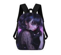 sinyumoney Whimsical Gothic Cat Lady Mochila Escolar, Mochila De Viaje, Mochila Universitaria Para Niños/niñas/adolescentes 17inch