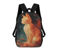 sinyumoney Whimsical Orange Cat Painting -1 Mochila Mochila Informal Para El Día A Día, Para La Escuela, El Trabajo Y Los Viajes Para Hombres, Mujeres Y Adolescentes 17inch