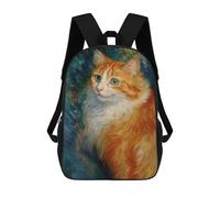 sinyumoney Whimsical Orange Cat Painting Mochilas Escolares Para La Escuela Secundaria, Preparatoria, Universidad Y Viajes Para Niños/niñas/adolescentes 17inch