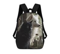 sinyumoney Whispering Cats & Wolves Mochilas Infantiles Mochila Escolar Impresa En 3D Para Niños Mochilas De Viaje Bolsas Para Libros Para Niños 17inch Mochila Escolar