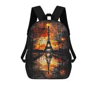 sinyumoney Whispers of History Gothic Paris at Dusk Mochilas Escolares Mochilas De Día Mochila De Negocios Mochila Impermeable Para Libros Para La Escuela/trabajo/viajes 17inch