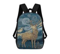 sinyumoney Whispers of The Night Stag Mochilas Impresas En 3D Para Niños 17inch Mochilas De Moda Informales Para El Día A Día, Bolsas De Viaje, Mochilas Informales Para Exteriores Para Niños Y Niñas
