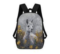 sinyumoney White Alpaca Painting Mochilas Infantiles Escolares Impresas En 3D, Mochilas Para Niños, Mochilas De Viaje Para Niños Y Niñas, Mochilas Escolares Para Niños 17inch