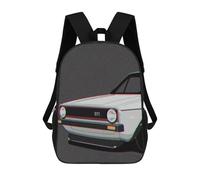 sinyumoney White Car Retro Mochila Escolar Infantil Con Impresión 3D, Mochila Escolar Informal Para Niños De Primaria Y Secundaria 17inch
