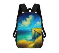 sinyumoney White Cliffs of Dover 17inch Mochila Escolar Impresa En 3D Para Niños, Mochila Escolar Informal De Moda, Mochilas De Viaje Para Niños Y Estudiantes.