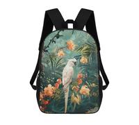 sinyumoney White Cockatoo in Tropical Paradise Mochila De Día Mochila De Negocios Mochila Impermeable Para Libros Para Hombres/mujeres 17inch