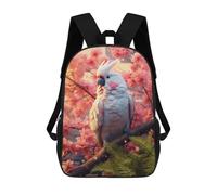 sinyumoney White Cockatoo Mochila Escolar Resistente Al Agua Para Computadora, Ideal Para Campus, Actividades Al Aire Libre, Viajes Y Deportes 17inch