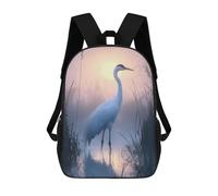 sinyumoney White Crane at Sunrise Mochila Escolar Infantil De 17 Pulgadas Con Estampado 3D De Películas De Anime Para Niños, Mochila De Viaje, Mochila Escolar Infantil