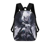 sinyumoney White Devil Angel Mochila Escolar Grande Resistente Al Agua Para Portátil Para Adolescentes, Niñas, Niños, Mujeres Y Hombres 17inch