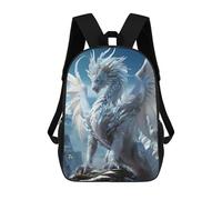 sinyumoney White Heaven Elder Dragon Mochilas Impresas En 3D 17inch Mochila Escolar Infantil Para Exteriores, Mochila Informal De Día, Bolsas De Viaje Informales Para Estudiantes De Secundaria