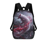 sinyumoney White Kitsune Fox Mochila Escolar Mochilas Escolares Para Niñas Y Niños Mochila Con Bolsillo Mochila Escolar De Moda Mochila Infantil 17inch