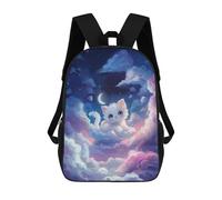 sinyumoney White Kitten Dreamworld Mochila Infantil, Mochila Escolar Impresa En 3D, Mochila Para Niños Y Niñas, Mochila Escolar Ajustable Para La Escuela Primaria 17inch