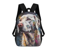 sinyumoney White Labrador Painting Mochila Escolar, Mochila De Viaje Resistente Al Agua, Mochila Para Computadora Para Niñas, Niños Y Adolescentes 17inch