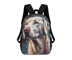 sinyumoney White Labrador Painting Mochila Escolar, Mochila De Viaje Resistente Al Agua, Mochila Para Computadora Para Niñas, Niños Y Adolescentes 17inch