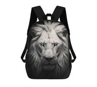 sinyumoney White Lion Mochila Escolar Para Niñas Y Niños, Mochilas De Gran Capacidad, Mochilas Ligeras Para Niños Y Estudiantes 17inch