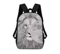 sinyumoney White Lion Moon Poster Mochilas Escolares Para La Escuela Secundaria, Preparatoria, Universidad Y Viajes Para Niñas Y Adolescentes 17inch