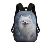sinyumoney White Pomeranian Dog Mochilas Escolares, Mochilas Para Portátil, Mochilas Para Camping, Aventuras Al Aire Libre Y Viajes Diarios 17inch