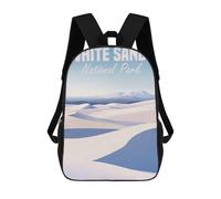 sinyumoney White Sands National Park Mochila Escolar Infantil Con Impresión 3D, Mochila Escolar Informal Para Niños De Primaria Y Secundaria 17inch